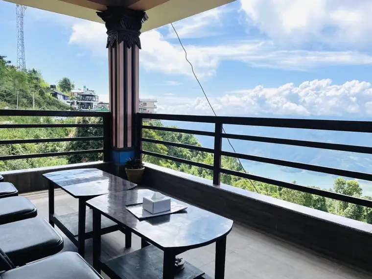 Balcony with mountain views